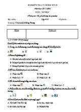 Đề kiểm tra cuối học kì II Tin học lớp 4 - Năm học 2015-2016